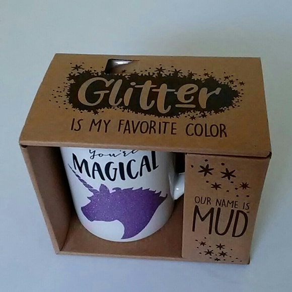 OUR NAME IS MUD | Glitter Unicorn Mug NWOT - Picture 2 of 8